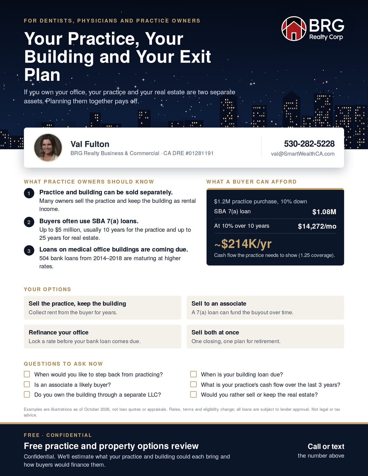 One-page guide for dental and medical practice owners